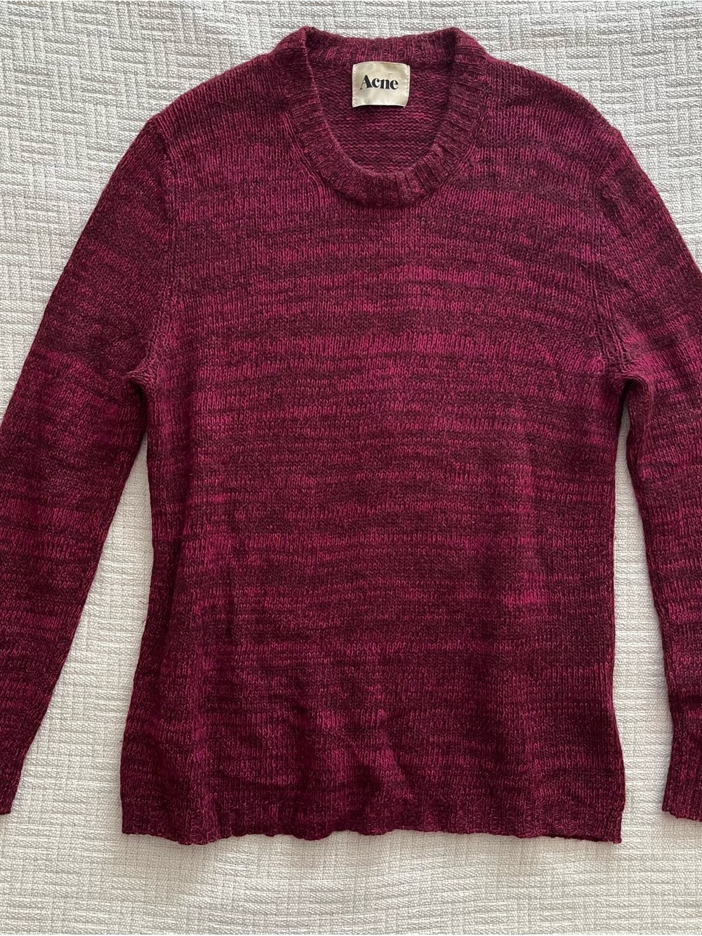 ACNE STUDIOS Mohair Wool Blend Crew Neck Knit Jumper Sweater Women Size L